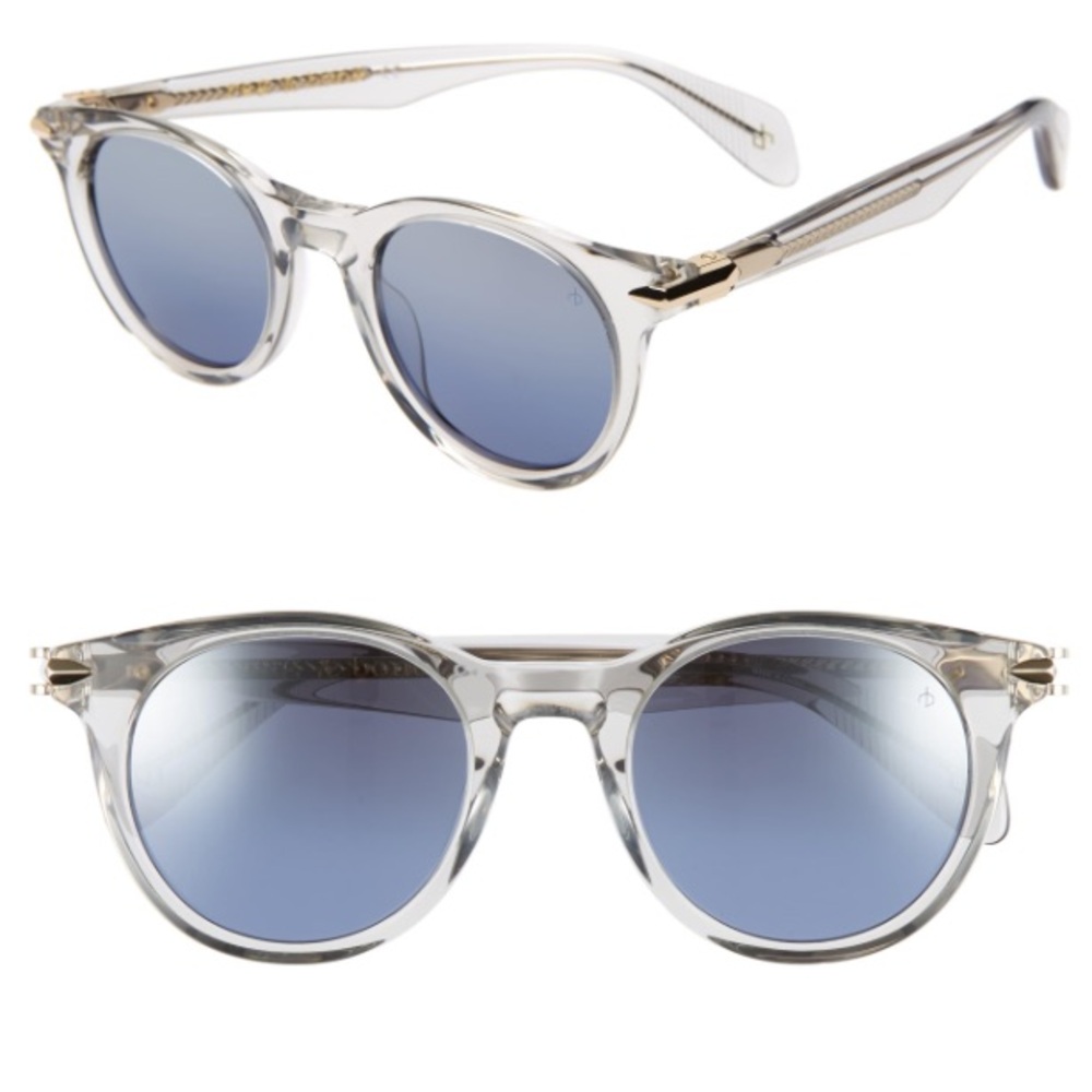 Rag & Bone Smoke/Grey Round Sunglasses